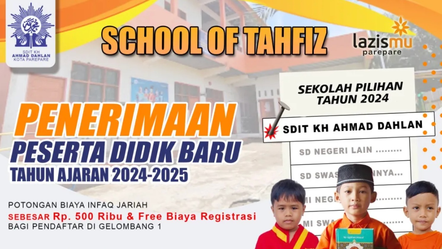 School of Tahfidz SDIT KH Ahmad Dahlan Buka Penerimaan Siswa Baru